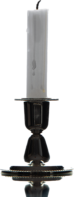 front-view-white-candle-white